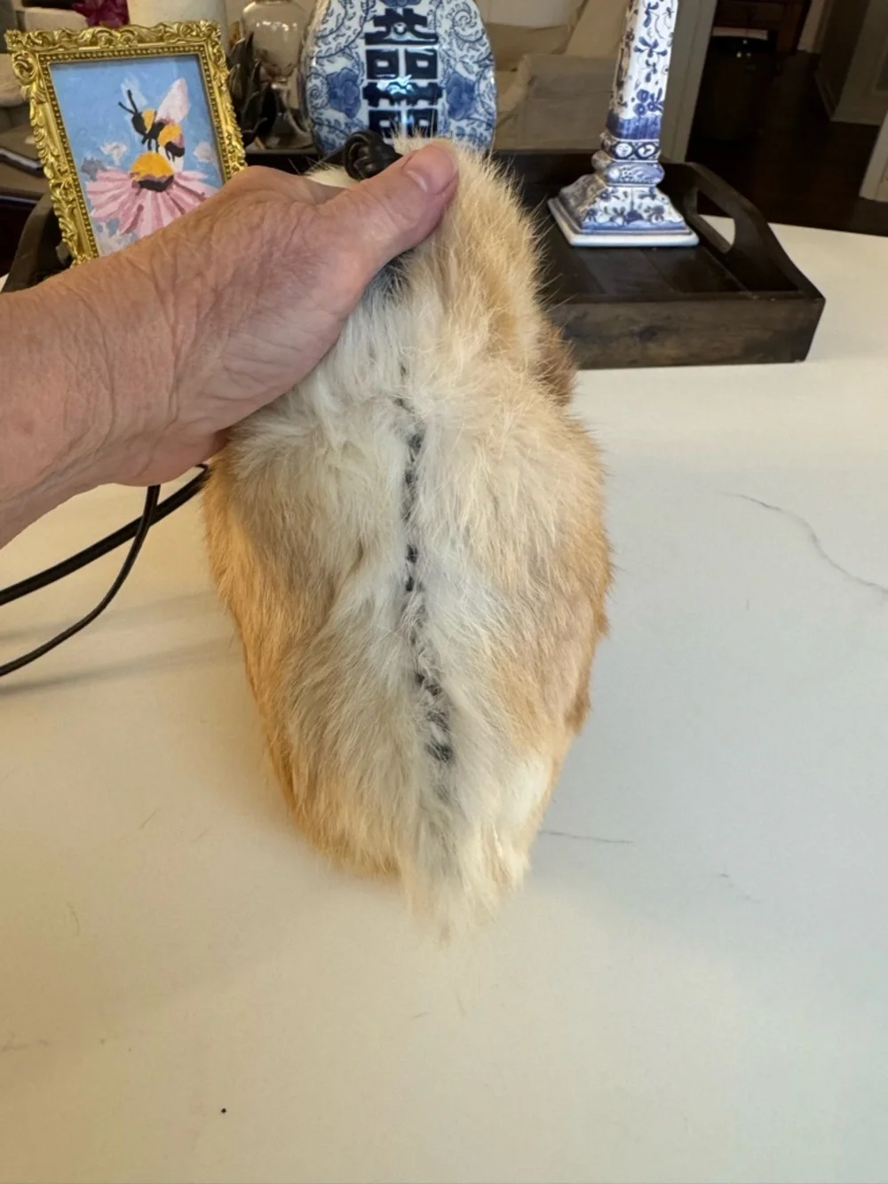 🤎 GENUINE RABBIT FUR SHOULDER BAG BY EXPRESS MADE IN AUSTRALIA!